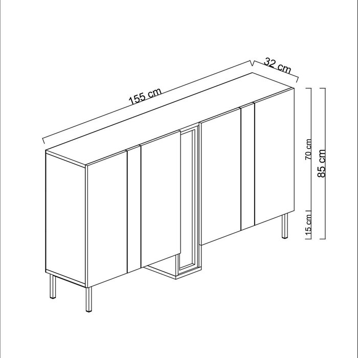Hanah Home Consola Nova - Travertino